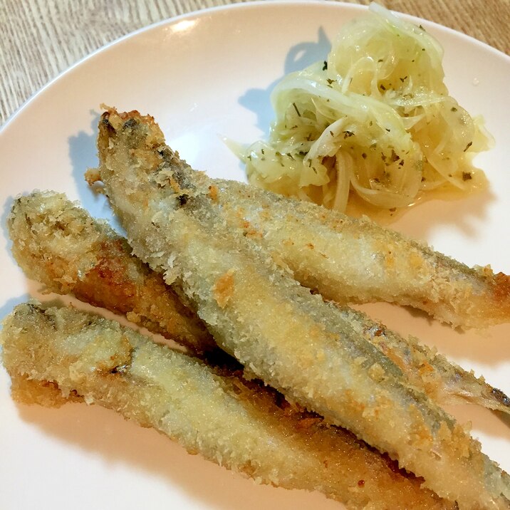 米粉を使って*ししゃもフライ*